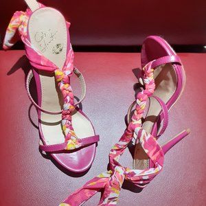 Magenta with Multi-color Heels